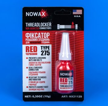 Червоний фіксатор різьби NOWAX Threadlocker 10 гр 11031205 фото